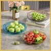 Đĩa Đựng Hoa Quả Trái Cây Nhựa Cao Cấp Hanmala Decor Vân Sóng Nghệ Thuật Sang Trọng 4