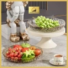 Đĩa Đựng Hoa Quả Trái Cây Nhựa Cao Cấp Hanmala Decor Vân Sóng Nghệ Thuật Sang Trọng 7