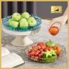 Đĩa Đựng Hoa Quả Trái Cây Nhựa Cao Cấp Hanmala Decor Vân Sóng Nghệ Thuật Sang Trọng 8