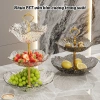 Đĩa Đựng Trái Cây 2-3 Tầng Vân Kim Cương Trong Suốt - Khay Bánh Kẹo Mứt Tết 110k 4