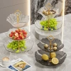 Đĩa Đựng Trái Cây 2-3 Tầng Vân Kim Cương Trong Suốt - Khay Bánh Kẹo Mứt Tết 110k 6