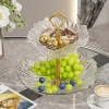 Đĩa Đựng Trái Cây 2-3 Tầng Vân Kim Cương Trong Suốt - Khay Bánh Kẹo Mứt Tết 110k 8