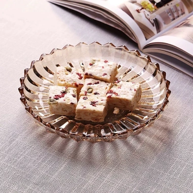 Đĩa thủy tinh 30cm decor bàn uống nước - Khay sang trọng đựng hoa quả, bánh kẹo, giá ưu đãi 85.500₫ 7