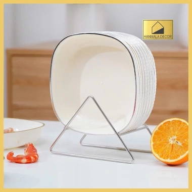Đĩa Vuông Nhựa Cao Cấp Hanmala Decor Trắng Sữa Viền Bạc 14.5x14.5cm Tiện Dụng 5 Đĩa Vuông Nhựa Cao Cấp Hanmala Decor Trắng Sữa Viền Bạc 14.5x14.5cm Tiện Dụng 5