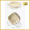 Đĩa Vuông Nhựa Cao Cấp Hanmala Decor Trắng Sữa Viền Bạc 14.5x14.5cm Tiện Dụng 9