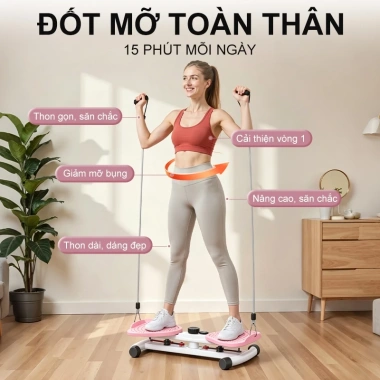 Đĩa xoay eo đứng tập bụng giảm mỡ, massage chân, bộ hẹn giờ, dây kháng lực - 439k 9 Đĩa xoay eo đứng tập bụng giảm mỡ, massage chân, bộ hẹn giờ, dây kháng lực - 439k 9