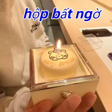 Điểm nến Gấu Nhỏ Bánh Bất Ngờ Xoay Hộp - Nhẫn Trang Sức Quà Sinh Nhật, Valentine, Tặng Bạn Gái Giá 150.000đ 8