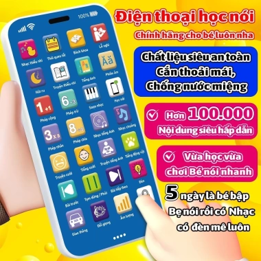 Điện thoại đồ chơi trẻ em giáo dục, bài hát thiếu nhi LED nhạc sống động 38.955₫ 3