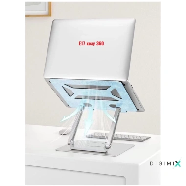 Digimix Giá Đỡ Laptop Thép Cao Cấp Xoay 360 E17 - Chắc Chắn, Đầm Nặng, Gaming