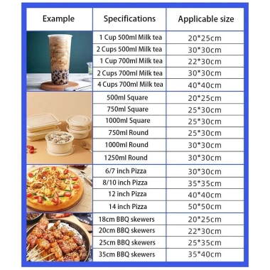 Ditipoo 50 Túi Giấy Nhôm Cách Nhiệt - Đựng Ấm Lạnh, Bảo Quản, Giao Thực Phẩm