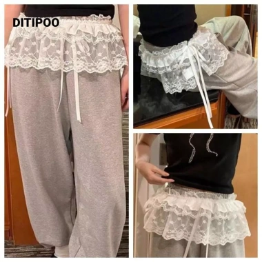 Ditipoo Ren Xù Váy Bông Tai Kẹp Mini, Thêu Hoa Y2K, Ruched Dạo Phố, Giá 55.944 VND