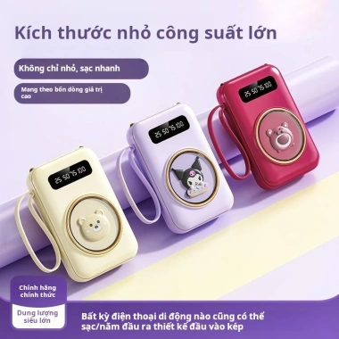 DNISHI sạc dự phòng 20.000mAh chính hãng kèm 4 dây sạc 4 màu giá 159.000 VND 2