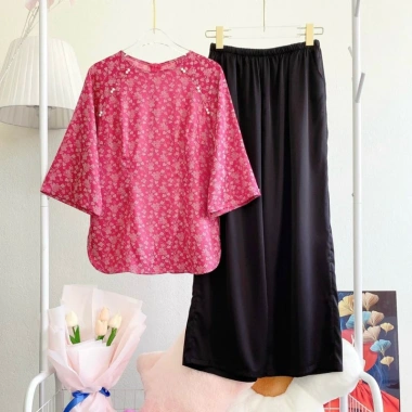 Đồ bộ lam lụa đi chùa, đi lễ sang trọng – size 3