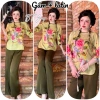 Đồ bộ lam lụa đi chùa, đi lễ sang trọng – size 6