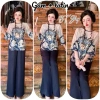 Đồ bộ lam lụa đi chùa, đi lễ sang trọng – size 8