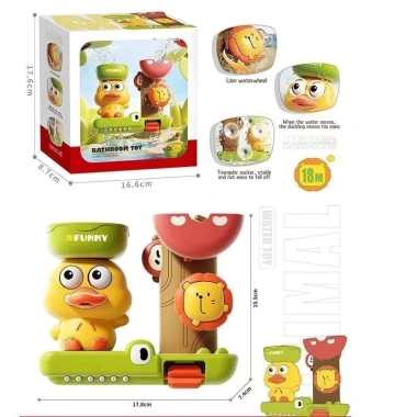 Đồ chơi 3in1 Thác Nước Vịt Sư Tử - Nhà tắm Vịt Vàng, Bánh Xe Nước Xoay, 45.000đ