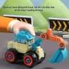 Đồ chơi 4 xe công trình lắp ghép màu, vít & tua vít, rèn kỹ năng thực hành cho bé 4