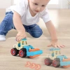 Đồ chơi 4 xe công trình lắp ghép màu, vít & tua vít, rèn kỹ năng thực hành cho bé 6