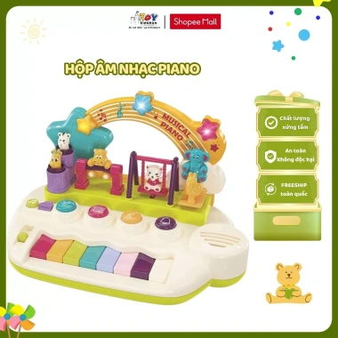 Đồ Chơi Âm Nhạc 6 Mặt Tiếng Anh - Đàn, Trống, Thả Hình Khối, Phát Triển 6 Tháng - 139.000đ 4