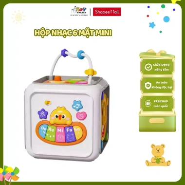 Đồ Chơi Âm Nhạc 6 Mặt Tiếng Anh - Đàn, Trống, Thả Hình Khối, Phát Triển 6 Tháng - 139.000đ 6