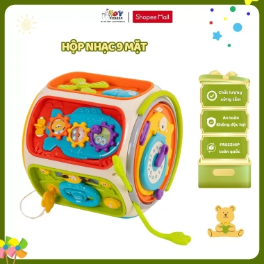 Đồ Chơi Âm Nhạc 6 Mặt Tiếng Anh - Đàn, Trống, Thả Hình Khối, Phát Triển 6 Tháng - 139.000đ 7