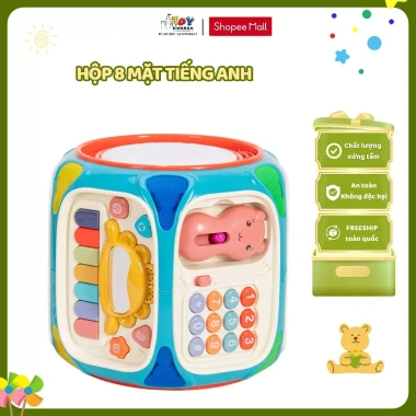 Đồ Chơi Âm Nhạc 6 Mặt Tiếng Anh - Đàn, Trống, Thả Hình Khối, Phát Triển 6 Tháng - 139.000đ 8
