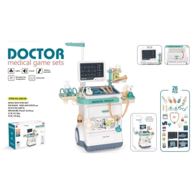 Đồ chơi bác sĩ cao cấp, kệ đẩy khám bệnh di động cho bé - Giá ưu đãi 364.999 VND 9 Đồ chơi bác sĩ cao cấp, kệ đẩy khám bệnh di động cho bé - Giá ưu đãi 364.999 VND 9