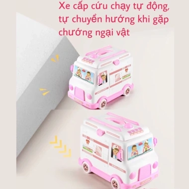 Đồ chơi bác sĩ Xe Cứu Thương đèn nhạc, pin, 30 chi tiết nhập vai cho bé 2‑6 tuổi 2
