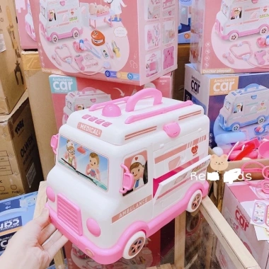 Đồ chơi bác sĩ Xe Cứu Thương đèn nhạc, pin, 30 chi tiết nhập vai cho bé 2‑6 tuổi 10