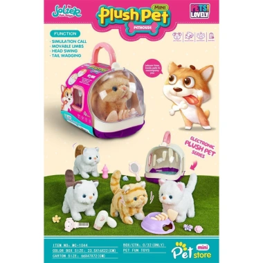 Đồ chơi chăm sóc thú cưng có pin – Lồng capybara, thỏ, mèo, chó bông biết đi, kêu, vẫy đuôi, phụ kiện – Giá ưu đãi 148.000₫ 8