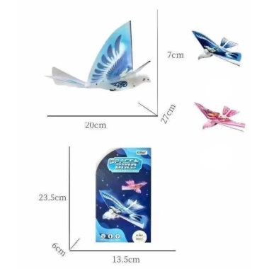 Đồ chơi chim máy bay vỗ cánh từ xa - Pin sạc, đèn LED, thông minh 2.026, giá 131k