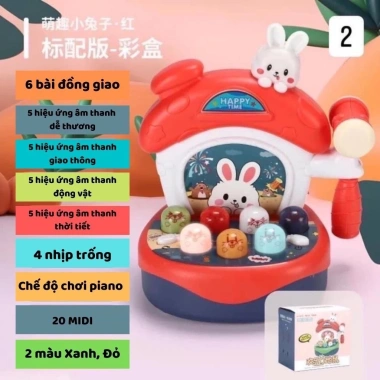 Đồ chơi đập chuột hình thỏ size lớn cho bé 0‑5 tuổi – Tiệm Nhà Mía, phát triển trí tuệ, giá chỉ 55.000₫ 6