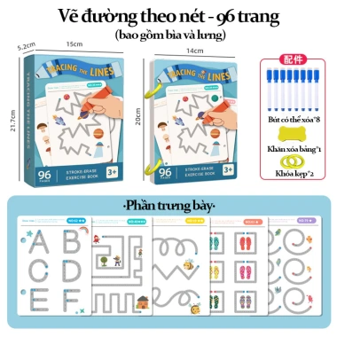 Đồ chơi giáo dục Bóc dán học toán 96 trang, tập tô thông minh, tặng 8 bút - 50.925 VND