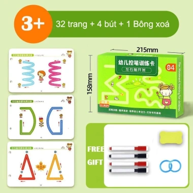 Đồ chơi giáo dục Bóc dán học toán 96 trang, tập tô thông minh, tặng 8 bút - 50.925 VND