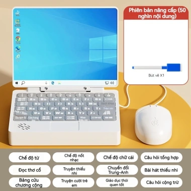 Đồ chơi giáo dục sớm Trẻ em mô phỏng máy tính xách tay Nam Nữ – Phát triển tư duy, quà sinh nhật, 136.000₫