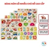 Đồ chơi gỗ bé HagykidHN - Bảng ghép hình núm gỗ 20x30cm dày to, giảm giá 16.000₫ 2