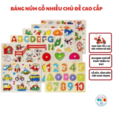 Đồ chơi gỗ bé HagykidHN - Bảng ghép hình núm gỗ 20x30cm dày to, giảm giá 16.000₫ 2 Đồ chơi gỗ bé HagykidHN - Bảng ghép hình núm gỗ 20x30cm dày to, giảm giá 16.000₫ 2