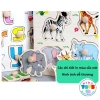 Đồ chơi gỗ bé HagykidHN - Bảng ghép hình núm gỗ 20x30cm dày to, giảm giá 16.000₫ 4