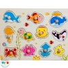 Đồ chơi gỗ bé HagykidHN - Bảng ghép hình núm gỗ 20x30cm dày to, giảm giá 16.000₫ 7