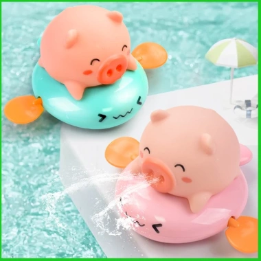 Đồ chơi Heo bơi, ván trượt bế – Vui tắm bồn cho bé, an toàn, chỉ 9.000đ