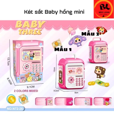 Đồ chơi két sắt mini hoạt hình nhiều mẫu, có chìa khóa - Giá chỉ 45.900₫ 4