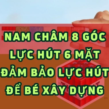 Đồ chơi khối từ tính nam châm, khối xây dựng trẻ em, tặng NV Loại 1 giảm giá 6