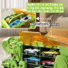 Đồ chơi khủng long nuốt ô tô, kèm 6 xe nhựa ABS an toàn cho bé mọi lứa tuổi 5
