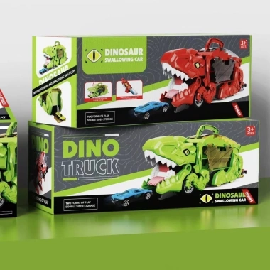 Đồ chơi khủng long nuốt ô tô, kèm 6 xe nhựa ABS an toàn cho bé mọi lứa tuổi 7