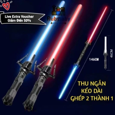 Đồ chơi kiếm ánh sáng thu gọn, cosplay, hóa trang cho bé – Giá chỉ 65.855 VND