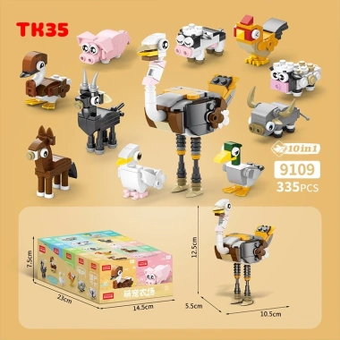 Đồ Chơi Lắp Ráp Mini 10 Hộp - Xếp Hình Khủng Long Cho Bé Trai | Tomoni Kids Giảm Giá 95.000 VND