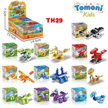 Đồ Chơi Lắp Ráp Mini 10 Hộp - Xếp Hình Khủng Long Cho Bé Trai | Tomoni Kids Giảm Giá 95.000 VND