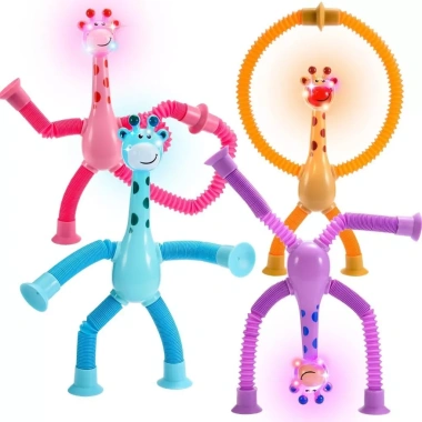 Đồ chơi lò xo hươu cao cổ kéo dài có đèn LED, vui chơi sáng tạo cho bé, giá 19.000₫ 7