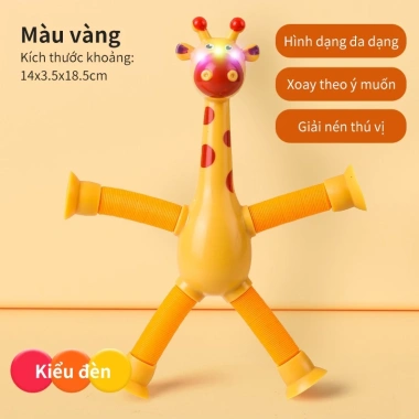 Đồ chơi lò xo hươu cao cổ kéo dài có đèn LED, vui chơi sáng tạo cho bé, giá 19.000₫ 10