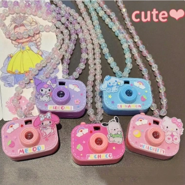 Đồ chơi máy ảnh Kuromi Hello Kitty có đèn chiếu, dây ngọc cho bé trai - 25.000đ 2